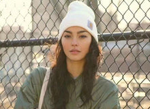 Cargar imagen en el visor de la galería, Knitted Hat Cartoon Printing Warm Curled Edge Wool Hat In Autumn and Winter Hat