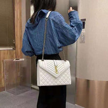 Cargar imagen en el visor de la galería, Women's Grid Bag Checker Board Synthetic Leather Handbag Shoulder Bag