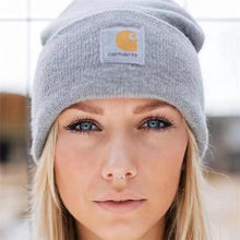 Cargar imagen en el visor de la galería, Knitted Hat Cartoon Printing Warm Curled Edge Wool Hat In Autumn and Winter Hat