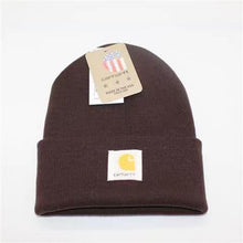 Cargar imagen en el visor de la galería, Knitted Hat Cartoon Printing Warm Curled Edge Wool Hat In Autumn and Winter Hat
