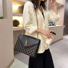 Cargar imagen en el visor de la galería, Women's Grid Bag Checker Board Synthetic Leather Handbag Shoulder Bag
